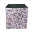 Lovely Paisley With Small Flowers Pattern Pale Pink Theme Storage Bin Storage Cube