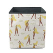 Active Young Girl Hitting Ball With Golf Pattern Storage Bin Storage Cube