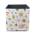 Colorful Fallen Leaves And Berries Flat Illustration Storage Bin Storage Cube