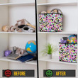Psychedelic Style Leopard Skin With Colorful Dots Pattern Storage Bin Storage Cube