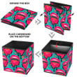 Psychedelic Style Funky Open Mouth With Teeth Spotted Background Storage Bin Storage Cube