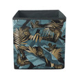 Theme Green Tropical Banana Leaves And Butterfly Storage Bin Storage Cube
