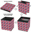 Modern Pattern Filled Red And Blue Star Painting Storage Bin Storage Cube