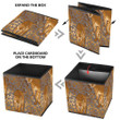 Wild Gold Leopard And Drawing Predatory Skin Storage Bin Storage Cube