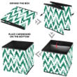 Monochrome Style With Zigzag Border And Tropical Leaves Storage Bin Storage Cube