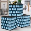 Abstract Polygonal Geometric Triangle Blue Wolf Storage Bin Storage Cube