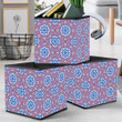 Laced Mandala Motif With Floral And Geometric Ornament Storage Bin Storage Cube