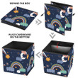 Whimsical Celestial Nursery Cosmic Rainbow Comet Star Moon Constellation Storage Bin Storage Cube