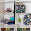 Painted Hearts And stars Background With Colorful Dots Storage Bin Storage Cube