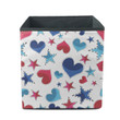 Digital Stars And Hearts Shaped Pattern For American Independence Day Storage Bin Storage Cube