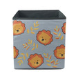 Cute Face Of Lion And Yellow Branches Storage Bin Storage Cube