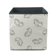 Funny Cute Little Eagle On Gray Background Storage Bin Storage Cube