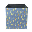 Lovely Baby Chiken In Different Moments On Blue Background Storage Bin Storage Cube