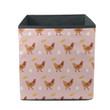 Chicken Egg And Arista On Pink Background Storage Bin Storage Cube