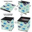 Cute Cartoon Stye Baby Fishes And Waves In Turquoise Design Storage Bin Storage Cube