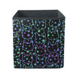 Bright Cat Silhouettes And Scattering Stars Storage Bin Storage Cube