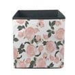 Watercolor Shabby Chic Pink Rose On White Background Storage Bin Storage Cube