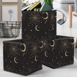 Sun And Moon Tarot Sign In Black Background Storage Bin Storage Cube