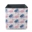 Graceful Flamingos Monstera Fern And Palm Leaves Storage Bin Storage Cube