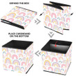 Delicate Pattern With A Rainbow On White Background In Pastel Color Storage Bin Storage Cube