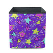 Glitter Dots Purple Background With Hand Drawn Stars Hearts Storage Bin Storage Cube