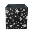 Special Night Sky Theme With Hand Drawn Stars On Black Background Storage Bin Storage Cube