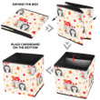 Cartoon Style With Cute Hedgehog And Fly Autumn Leaves Storage Bin Storage Cube