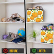 Watercolor Cartoon Bright Floral Pumpkin And Bee Storage Bin Storage Cube
