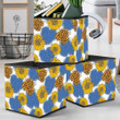 Denim Hearts Torn Edges And Leopard Sunflowers Storage Bin Storage Cube