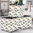 Wild Animals Leopard Repeat Abstract Silhouettes Storage Bin Storage Cube