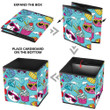 Pop Art Style With Cats Heart And Cakes Neon Colors Storage Bin Storage Cube