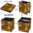 Retro Style Dry Autumn Leaves In Sketch Style Storage Bin Storage Cube