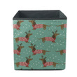 Dachshund In Christmas Jumpers On Blue Storage Bin Storage Cube