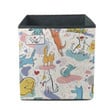 Cute Dogs Characters In Memphis Style Storage Bin Storage Cube