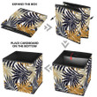 Abstract Palm Leaves Filled Animal Skin Camo Pattern Storage Bin Storage Cube