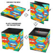 Comic Lips Background Psychedelic Graffiti Style Colorful Pattern Storage Bin Storage Cube