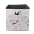 Cute Birds With Sprigs Of Flowers And Herbs Storage Bin Storage Cube