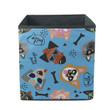 Cool Hand Drawn With Dogs In Glasses Storage Bin Storage Cube