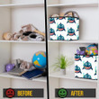 Hand Drawing Cute Shark Diver With Goggles Cartoon Pattern Storage Bin Storage Cube