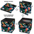 Multicolor Garden With Floral Watermelon Peony And Leaves Storage Bin Storage Cube