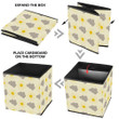 Yellow Sun With Long Beams And Gray Cloud Storage Bin Storage Cube