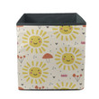 Funny Sun With Smiling Cloud And Rainbow Storage Bin Storage Cube