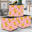 Cute Yellow Chicken With Egg And Heart 1 Storage Bin Storage Cube
