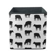 Black Cow Logo On White Background Storage Bin Storage Cube