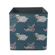 Smiling Wolf Face And Nice Lamb Storage Bin Storage Cube