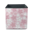 Pastel Pink And White Star Smiling Faces Pattern Storage Bin Storage Cube