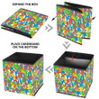 Colorful Pattern With Hippie Girl With Peace And Love Text Storage Bin Storage Cube