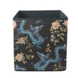 Vintage Style Blue Dragon And Golden Rose Storage Bin Storage Cube