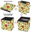 Red Blue Yellow And Brown Autumn Leaves On Abstract Background Storage Bin Storage Cube