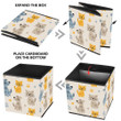Lovely Cute Cats And Dogs With Paw Background Storage Bin Storage Cube